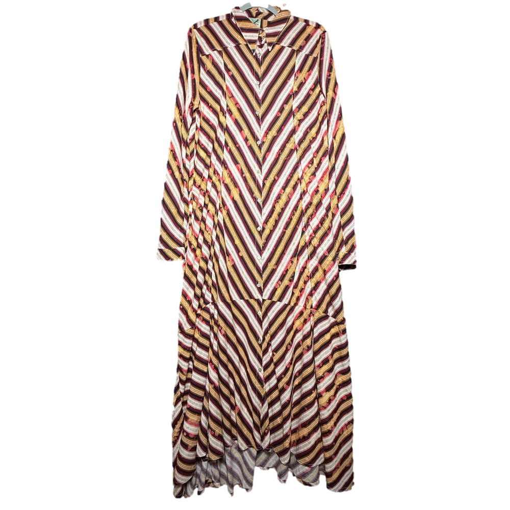JADED GYPSY Fade Away Duster S/M Vintage Stripes Bleached Look - Picture 3 of 6